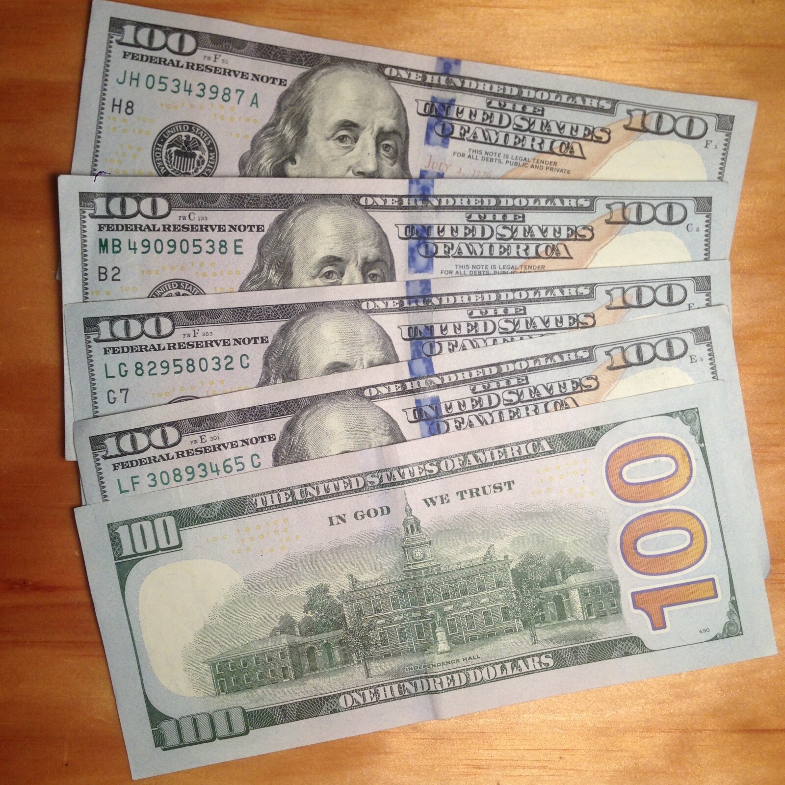 $500 CASH 5 One Hundred Dollar Bills Series 2009 2013 2017 the CHEAPEST ON EBAY