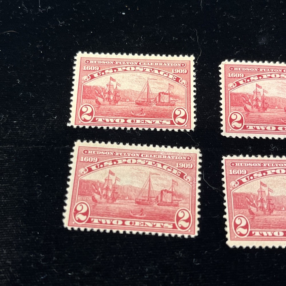US Stamp # 372 . 2 Cent. Mint Disturbed & Hinge Thin 4 Pc Make Offers !!!! Lot 2