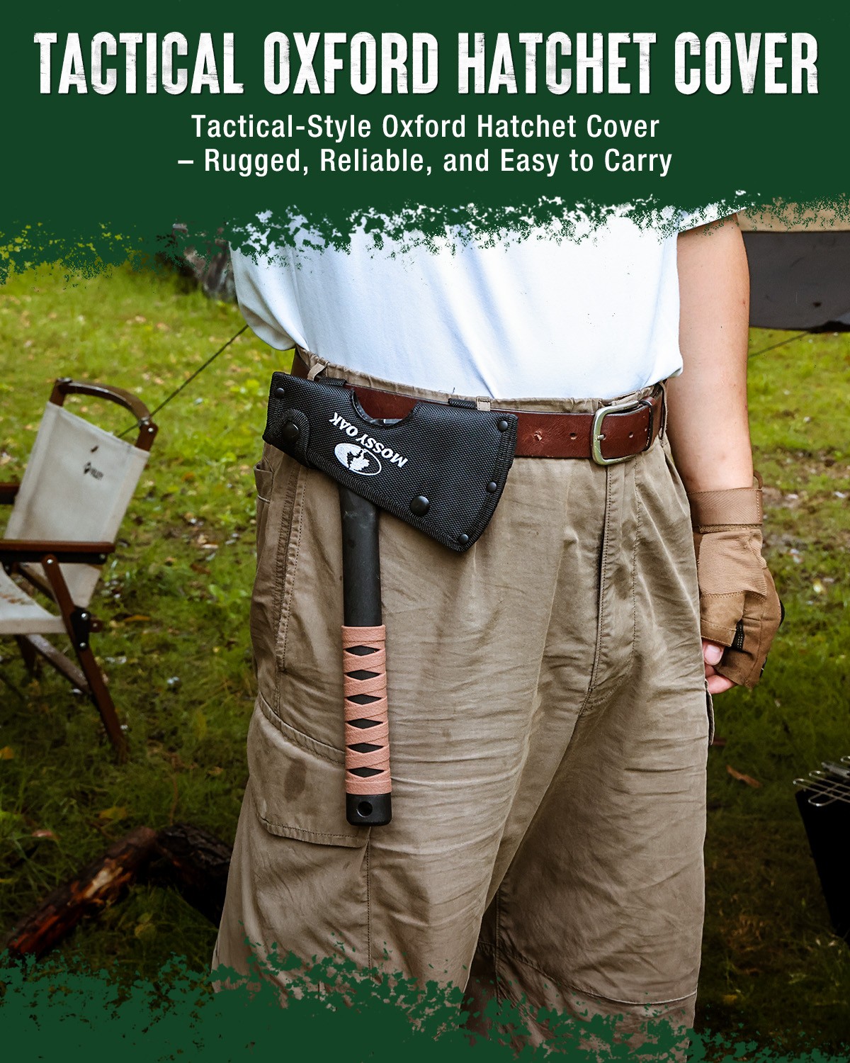 MOSSY OAK 12" Camping Axe and Survival Hatchet Small Camping Gear for Hiking New