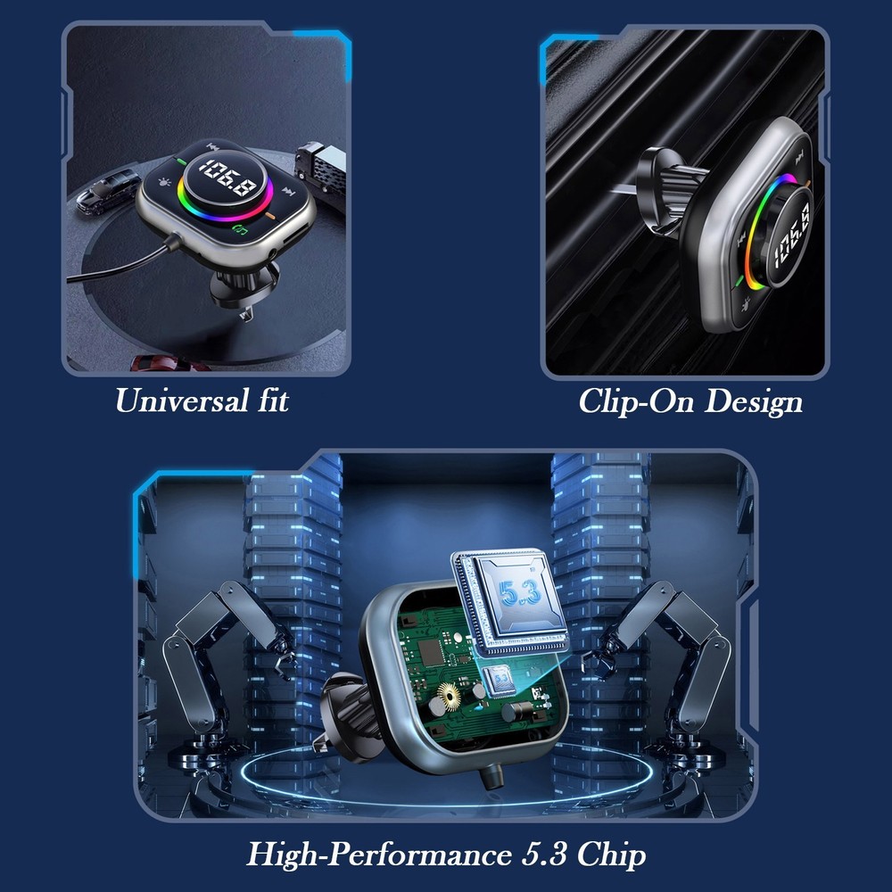 Bluetooth Car Adapter FM Transmitter USB AUX Radio Handsfree MP3 Music Player