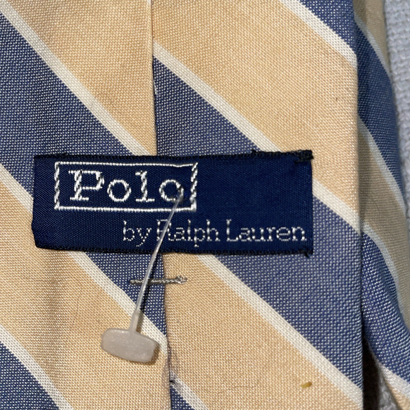 Polo Ralph Lauren Dress Tie Boys Size 52” 3” Gray Yellow Repp Business Church
