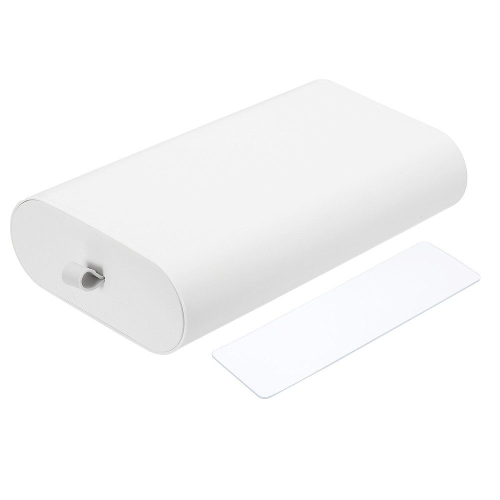 Self-Adhesive Slide Out Drawer Attachable Organizer Under Desk, White, Large