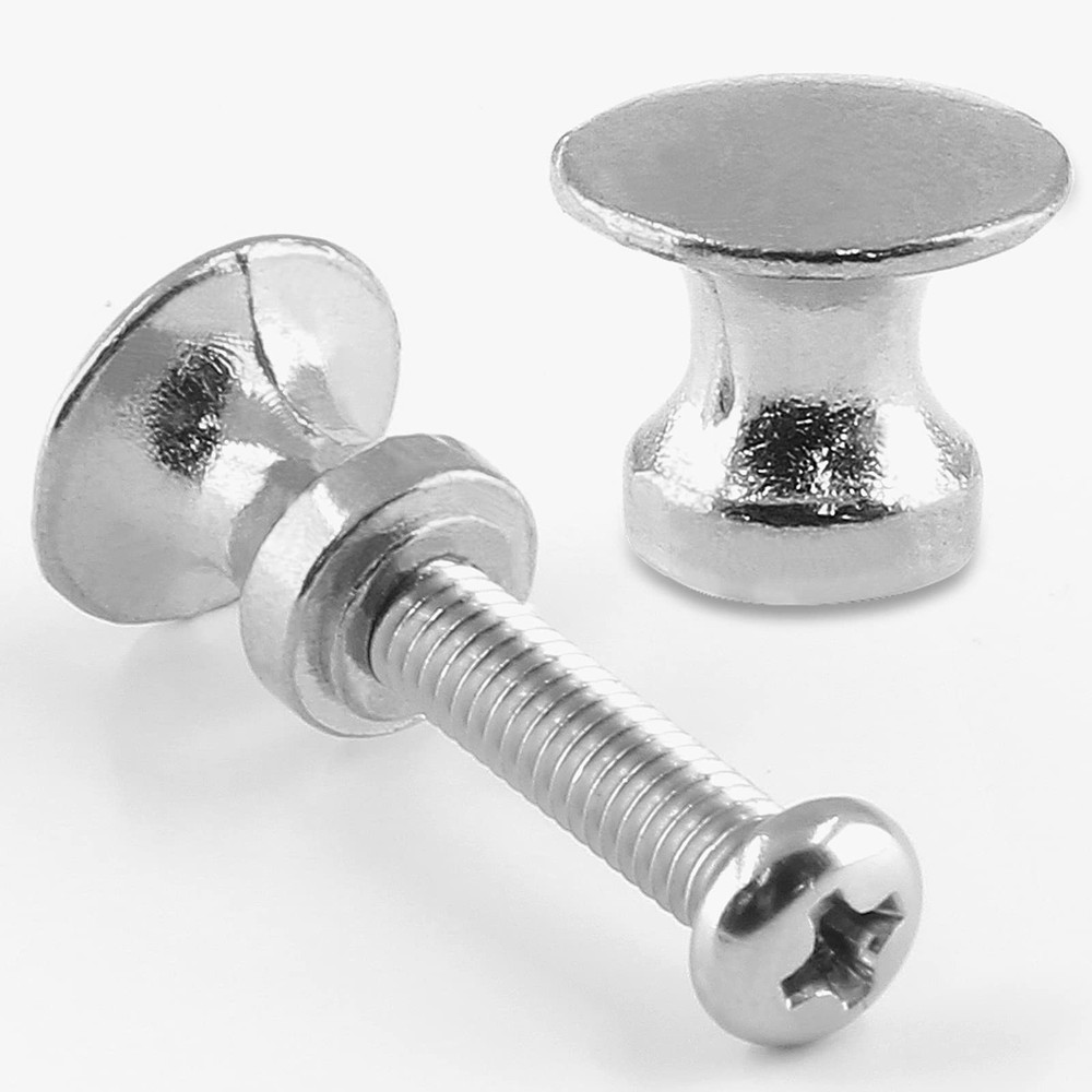 Uenhoy 12 Pcs Mini Cabinet Knobs 1/2 Inch Dia Silver Drawer Knobs Handles Min...