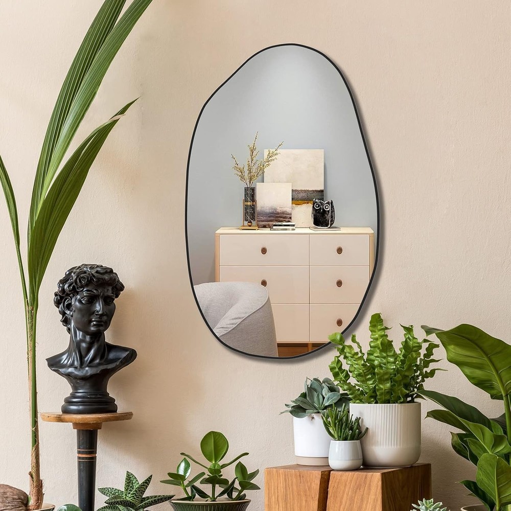 Irregular Asymmetrical Mirror Wall Mounted Unique Vanity Mirror,Shaped Dressing