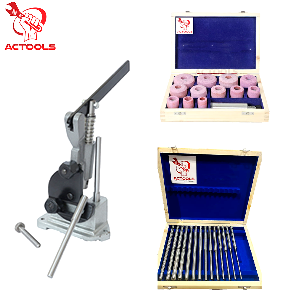 Valve Seat Grinding Stones With Stone Dresser 24 Pcs & 14 pcs Pilots + Holder