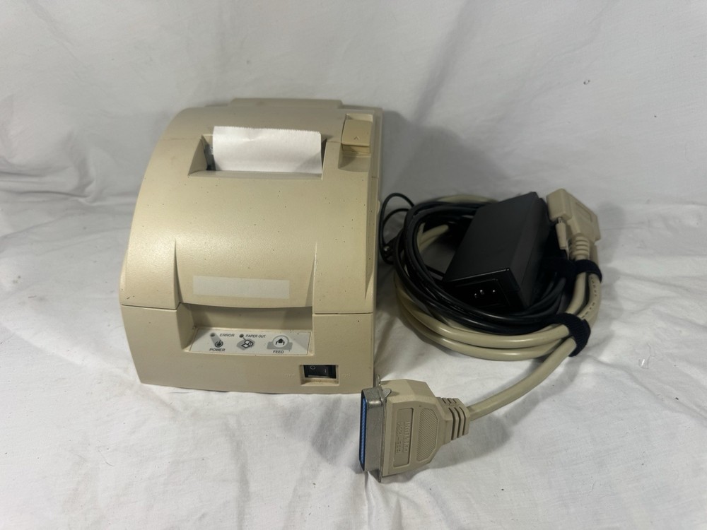 Epson TM-U220D POS Dot Matrix Receipt Printer Grey Parallel - Tested Powers On
