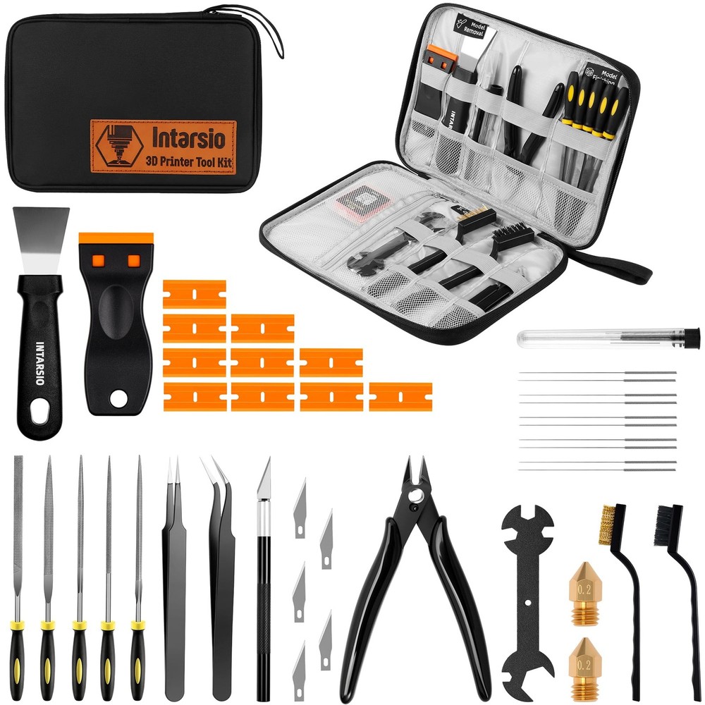 3D Printer Tools Kit, 34pcs Accessories for All FDM/SLA Black