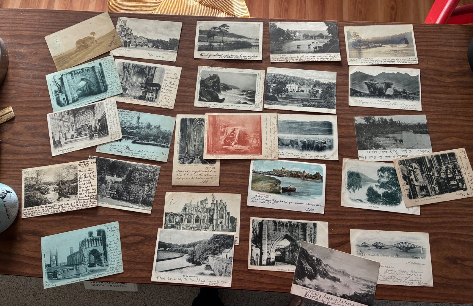 27 Postcards Mrs. (Maggie) Robert Gibbs Scottish Painter Scotland England 1903