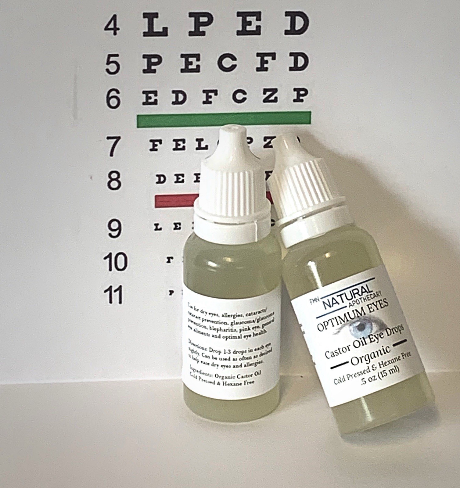 Organic Castor Oil Eye Drops. Hexane Free. FMN Natural Apothecary.