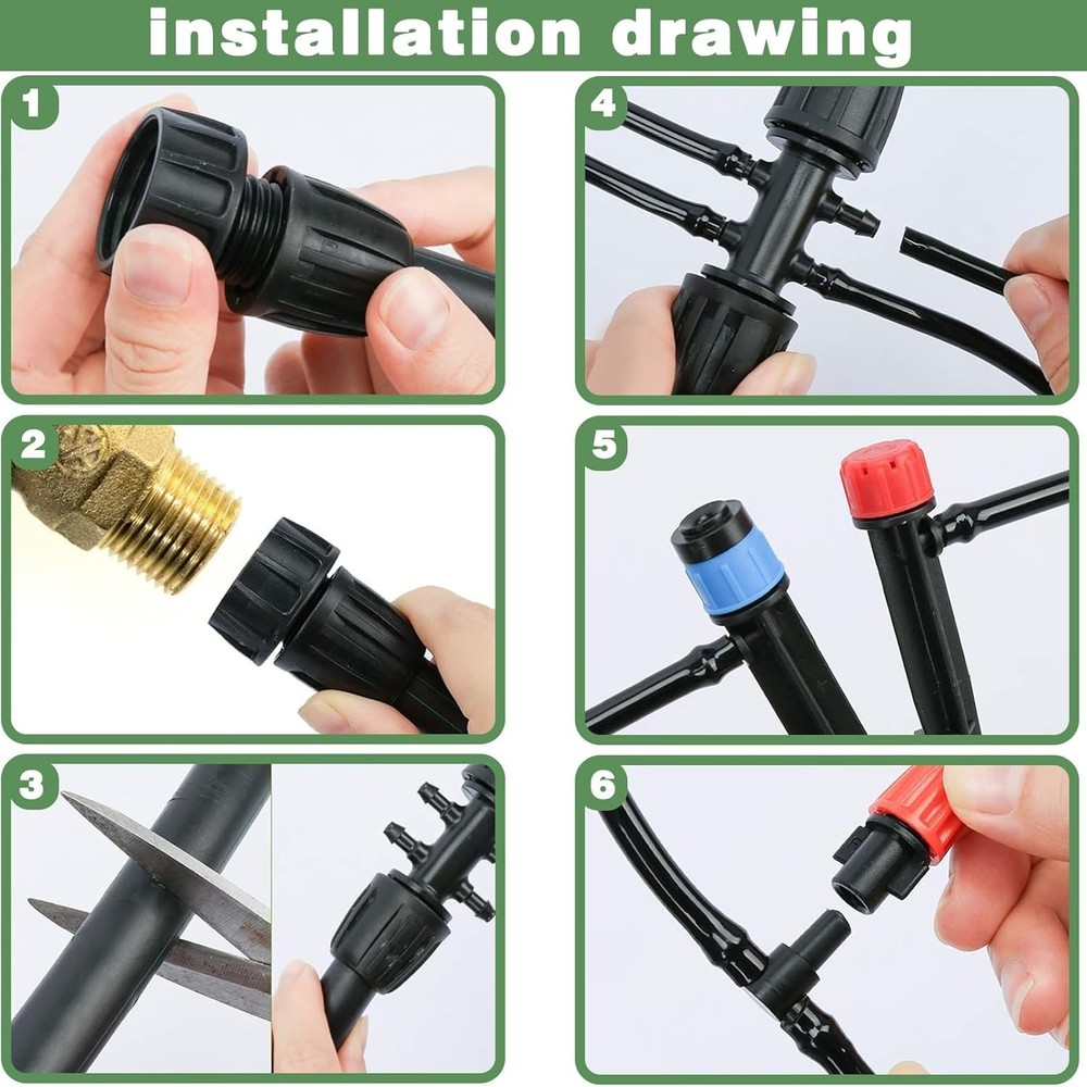Eco-Friendly 240FT Drip Irrigation System - Adjustable Setup for All Gardens