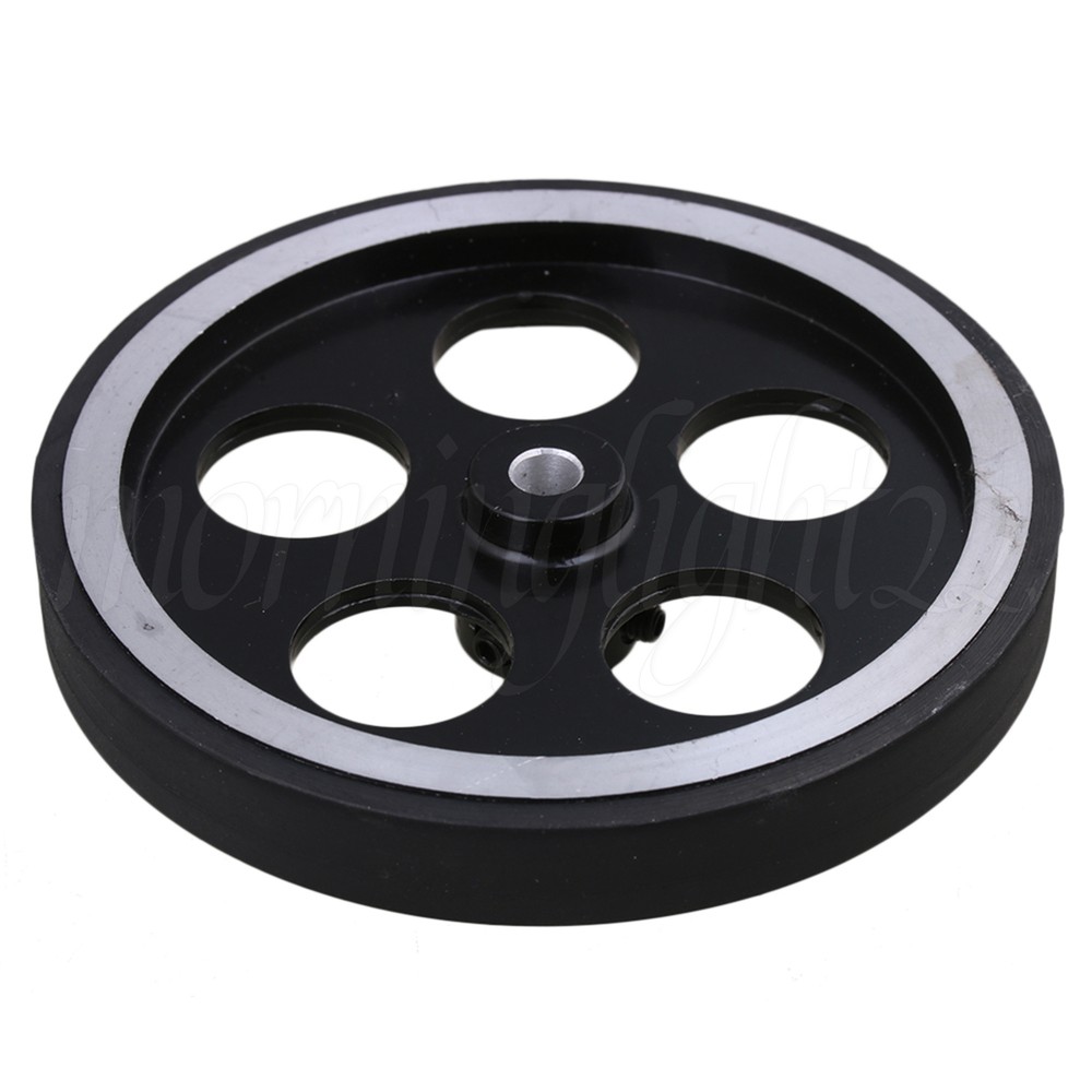 Silver+Black Encoder Wheel 300*6mm Rubber+Aluminium