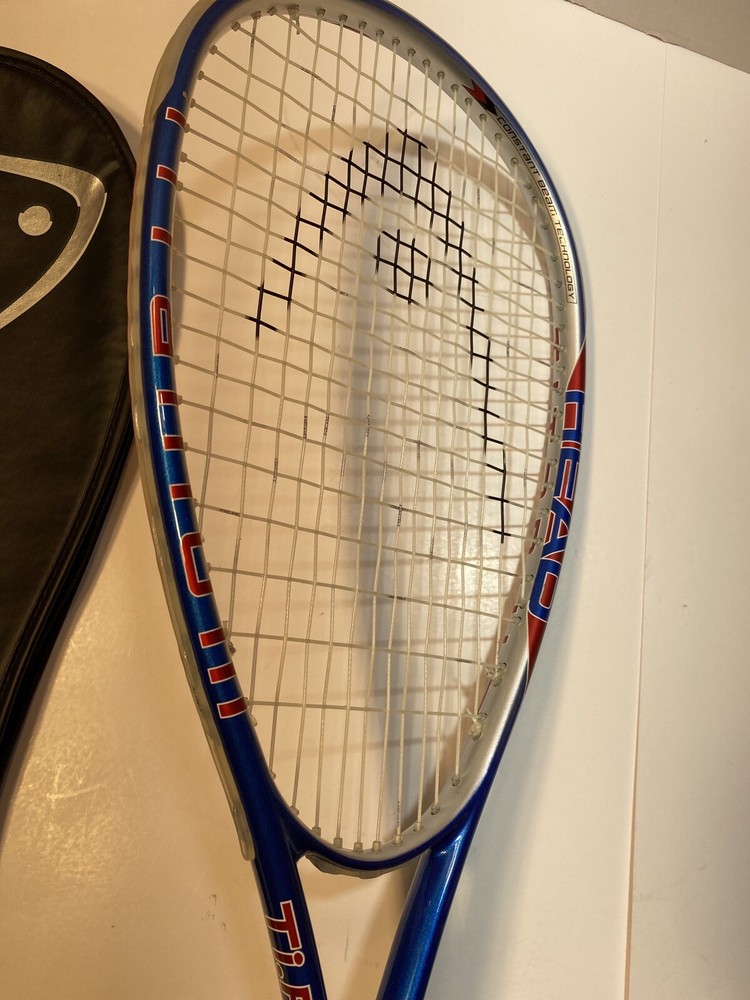 Head Ti. Fire Titanium Squash Racket Grip Has Wear.