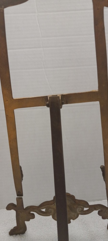 LARGE 19* VINTAGE BRASS EASEL