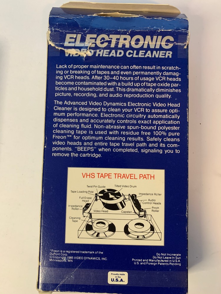 Advanced Video Dynamics Electronic Video Head Cleaner 1985 Untested