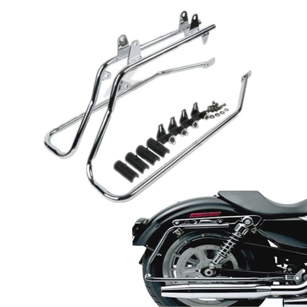 5" Extended Stretched Hard SaddleBags/Conversion Brackets Fit For Harley Softail