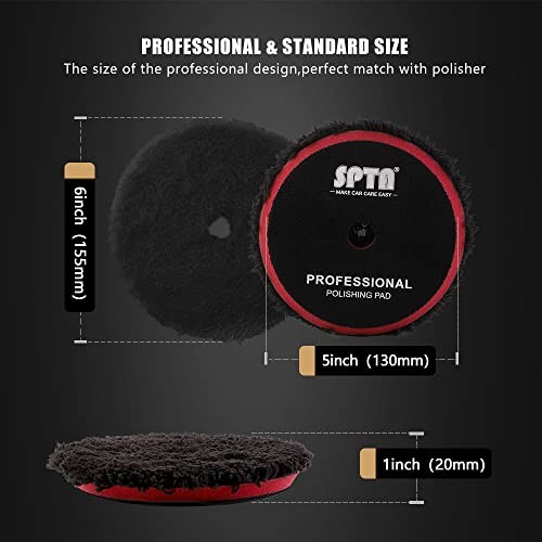 Microfiber Polishing Pad, 2Pcs 5Inch Pads Microfiber Cutting Disc 125mm