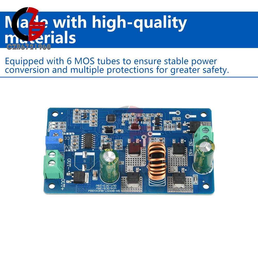 5-35V 10A DC-DC Auto Boost Buck Module CC-CV Battery Charging LED Driver Module