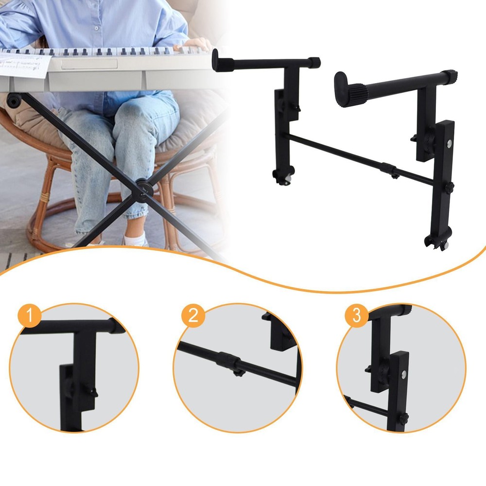 Piano Keyboard Stand Adjustable Width Electric Piano Rack