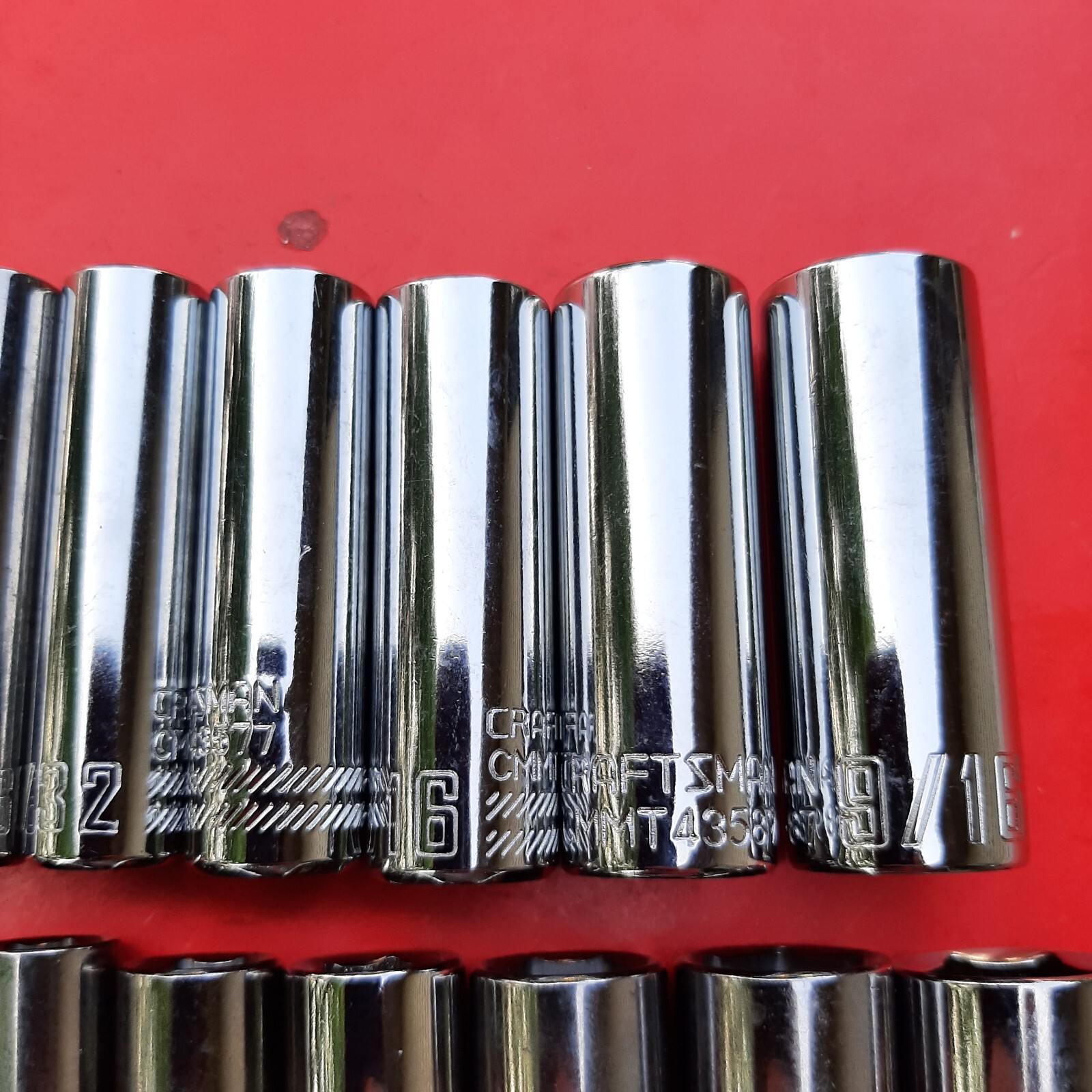 NEW CRAFTSMAN TOOLS 21 Piece 1/4" Drive Deep & Shallow SAE 6 Point Socket Set