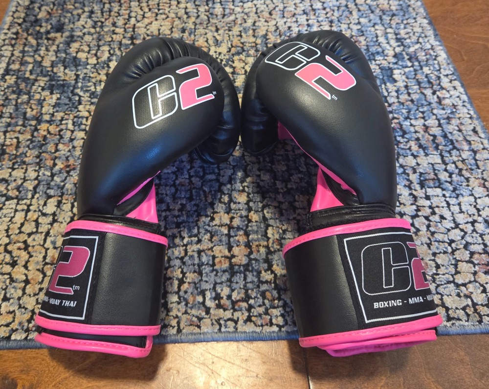 Pink & Black Boxing Gloves
