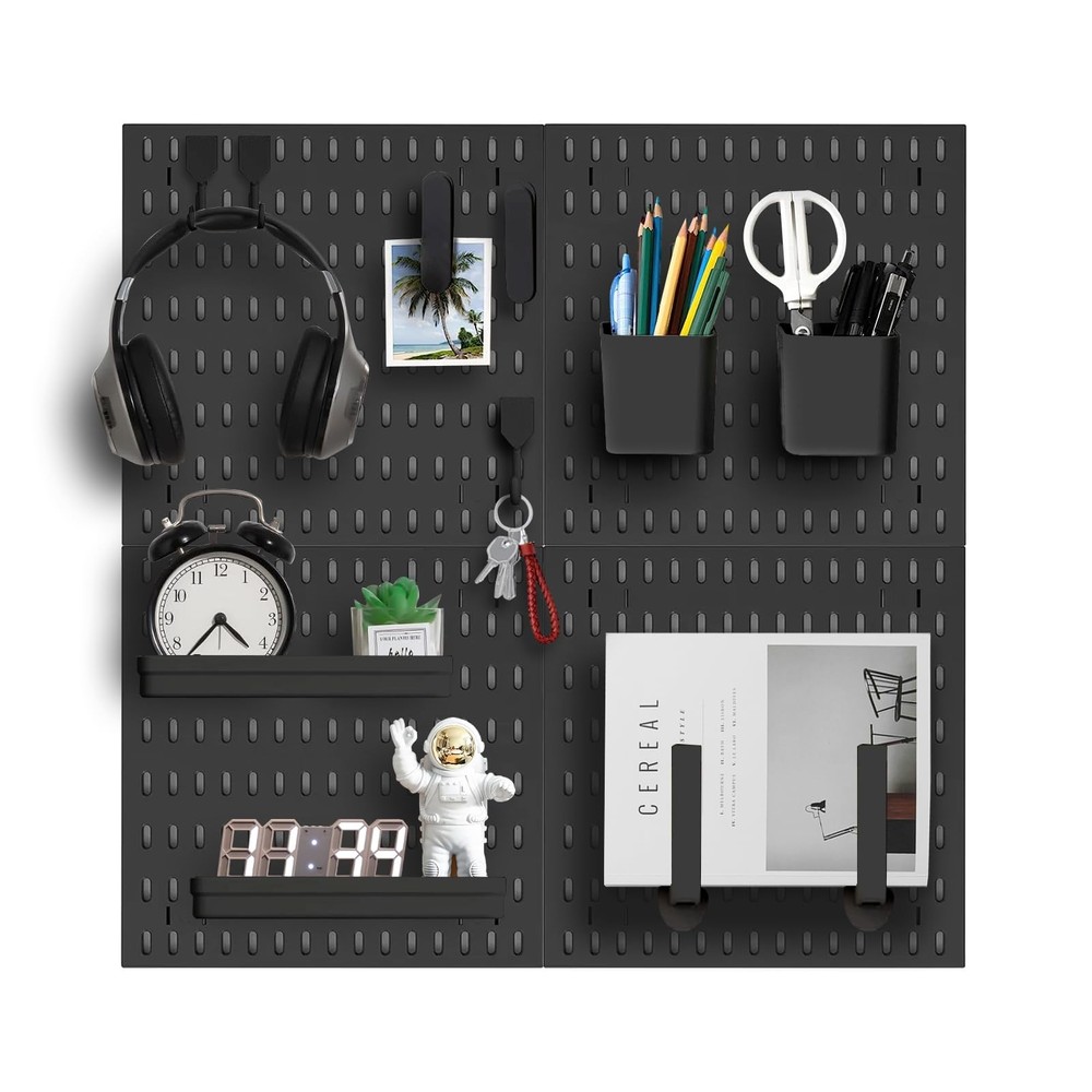Zestify Revamp Your Space With A Versatile Pegboard Kit - Medium, Black