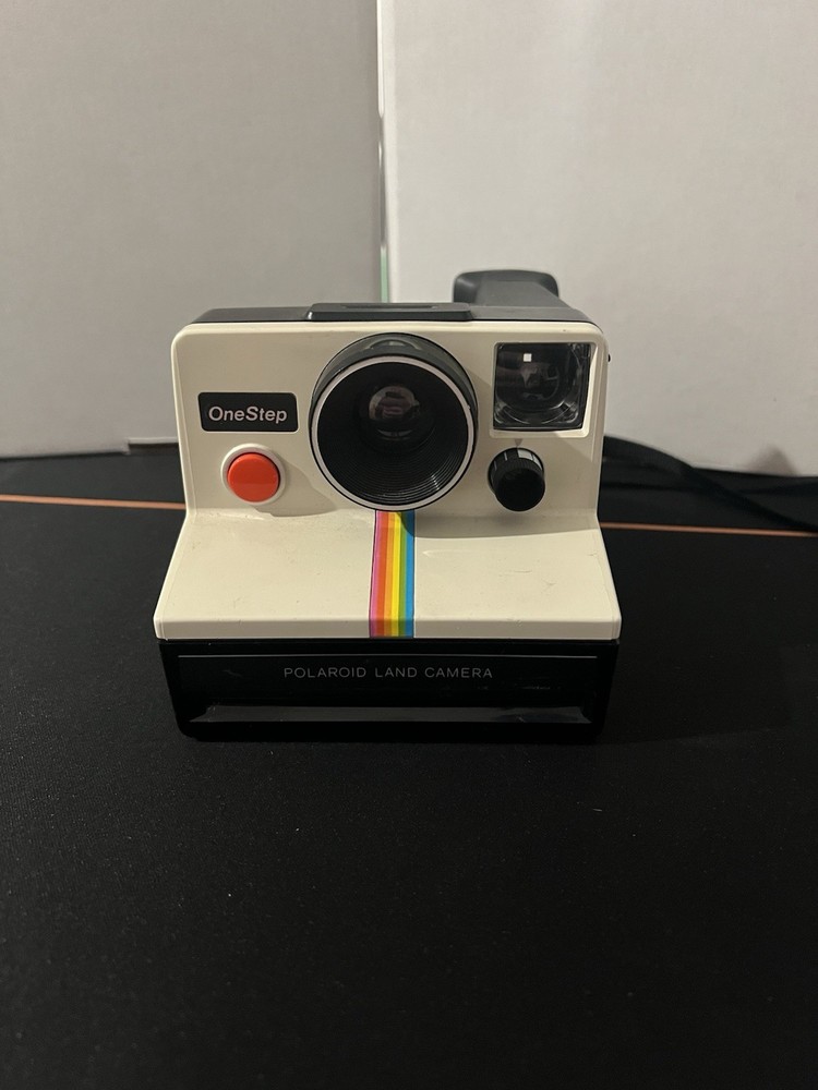 Polaroid SX-70 One Step White Rainbow Stripe Untested