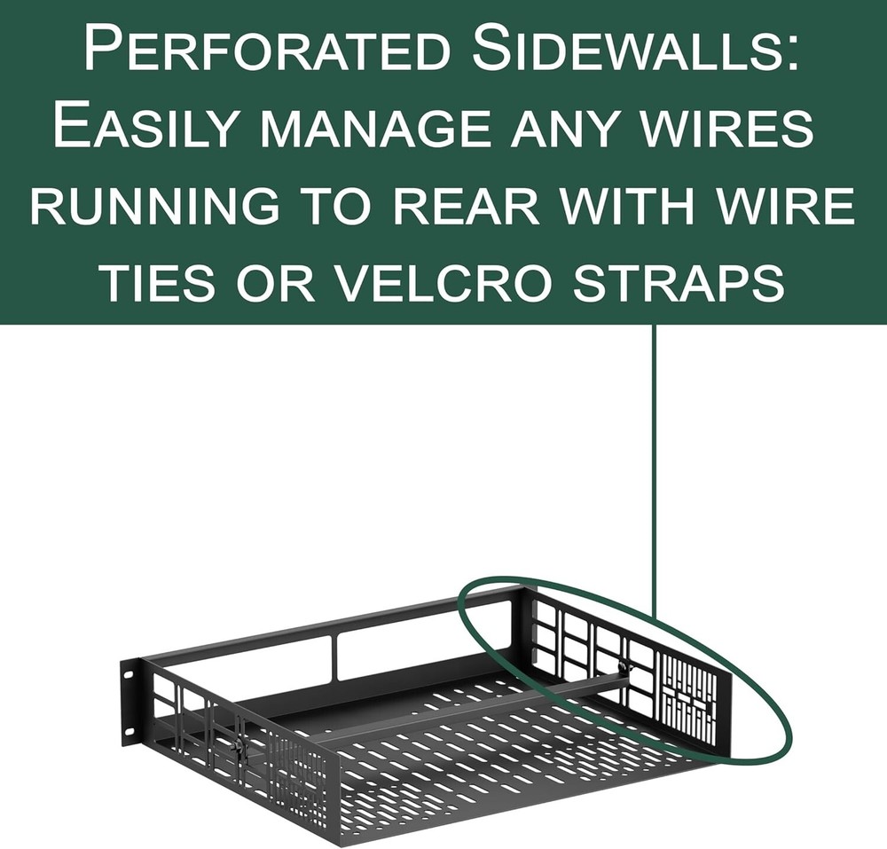 ynVISION.DESIGN Rack Shelf Compatible with SONOS AMP | Rack Mountable 2 Pack