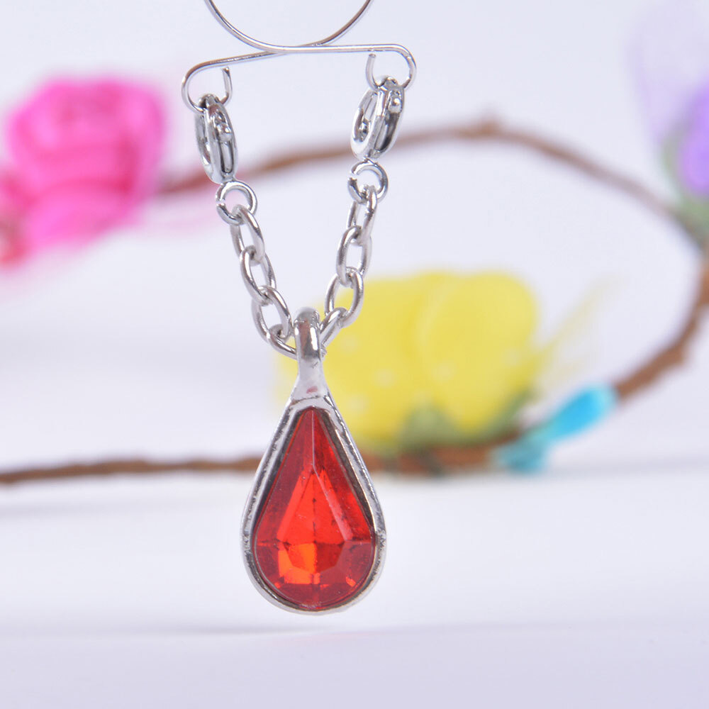 6 Pair Safety Fake Nipple Rings Women Non-Piercing Dangle screw Clip On Jewelry