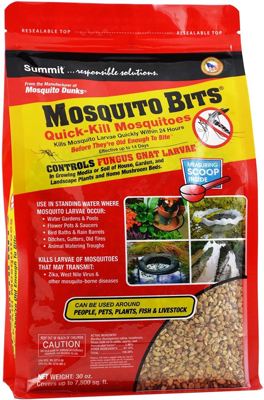 Summit Mosquito Bits 30oz. Kills Mosquito Larvae within 24 hours 2 Pack