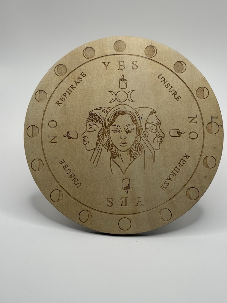 Triple Moon Pendulum Board – Divination Tool for Spirit Communication