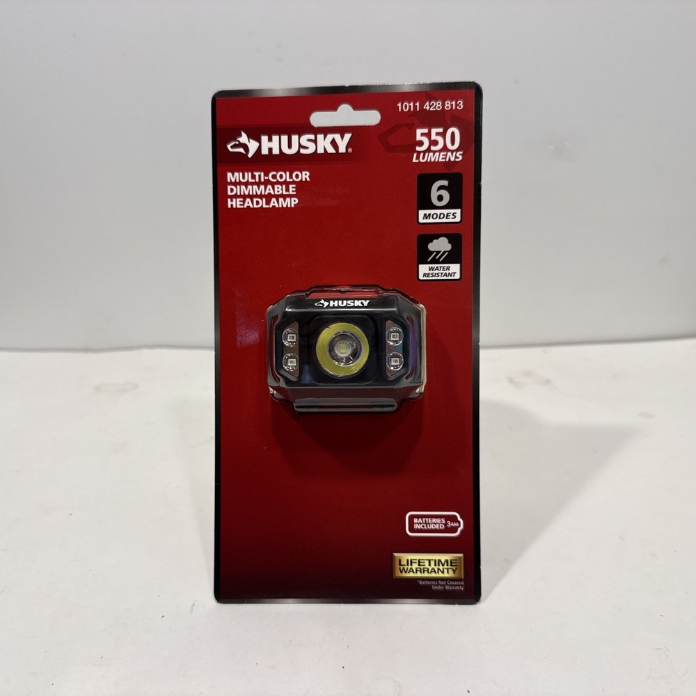 Husky 550 Lumens LED Headlamp Compact Multi-Setting Dimmable Headlight NEW