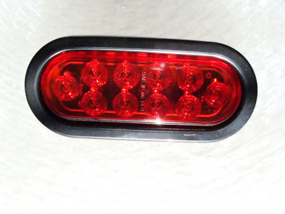 RED 6" Oval LED Stop / Turn / Stop Light NEW