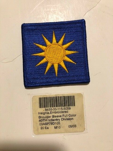 40th Infantry Division U.S. Army Shoulder Patch Insignia