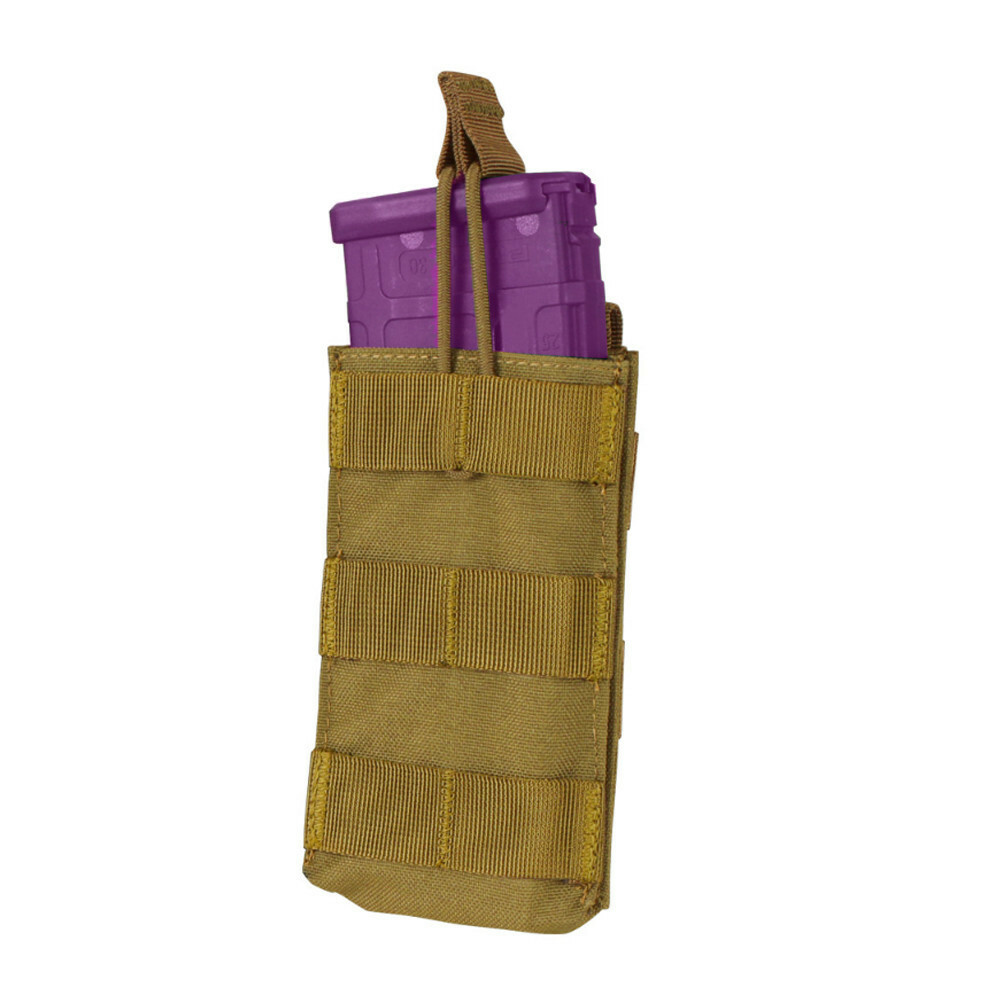 COYOTE Single Modular MOLLE Open Top Pull Cord 5.56 Mag Pouch