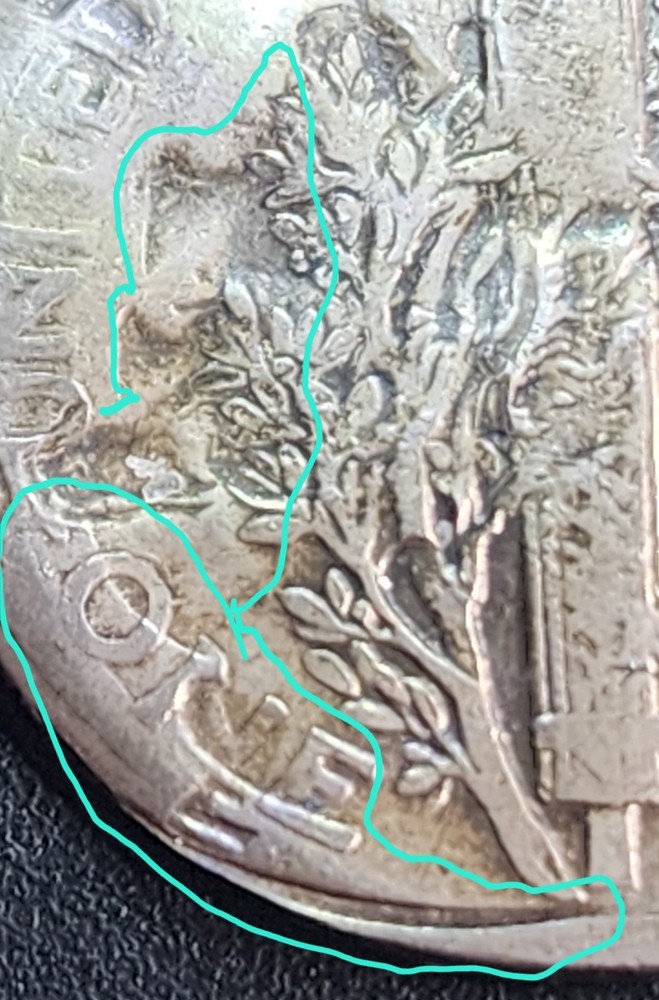 1941 ERROR MERCURY SILVER DIME 10C MULTIPLE DOUBLED STIKES & DOUBLED DIES