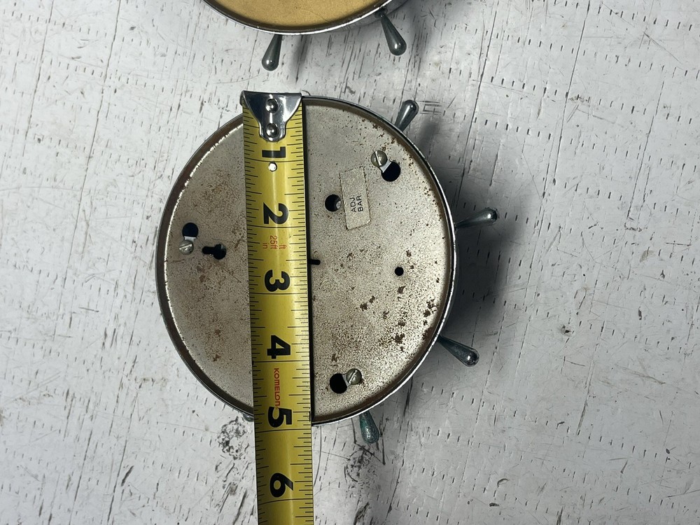 Vintage Airguide Clock And Barometer Set Chromed Brass