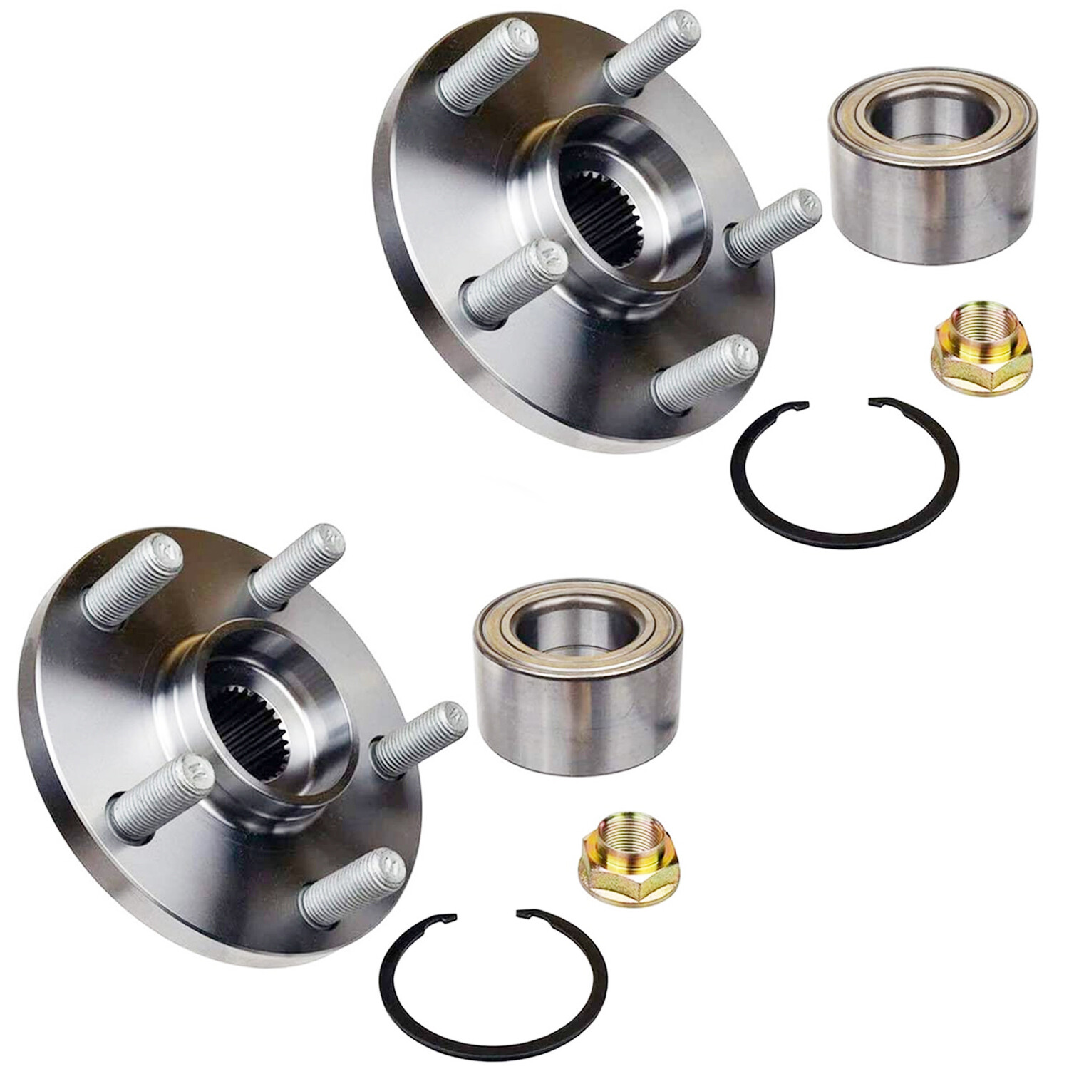 2PC Front Wheel Hub Bearing For 2003-2018 Toyota Corolla 2003-2013 Matrix Celica