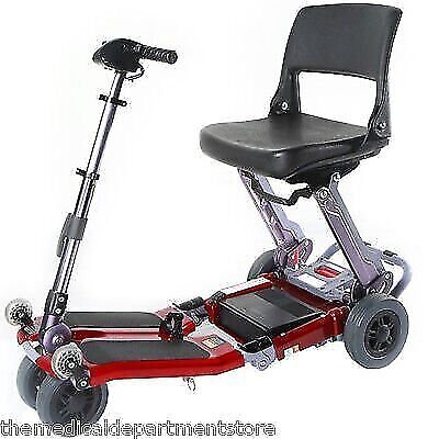 Luggie Standard - Compact Lightweight Foldable Scooter, 4-Wheel Mobilty Scooter