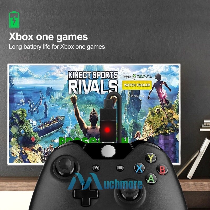 For XBOX One Controller 1400mAh Rechargeable Battery Pack w/ 9ft Charging Cable