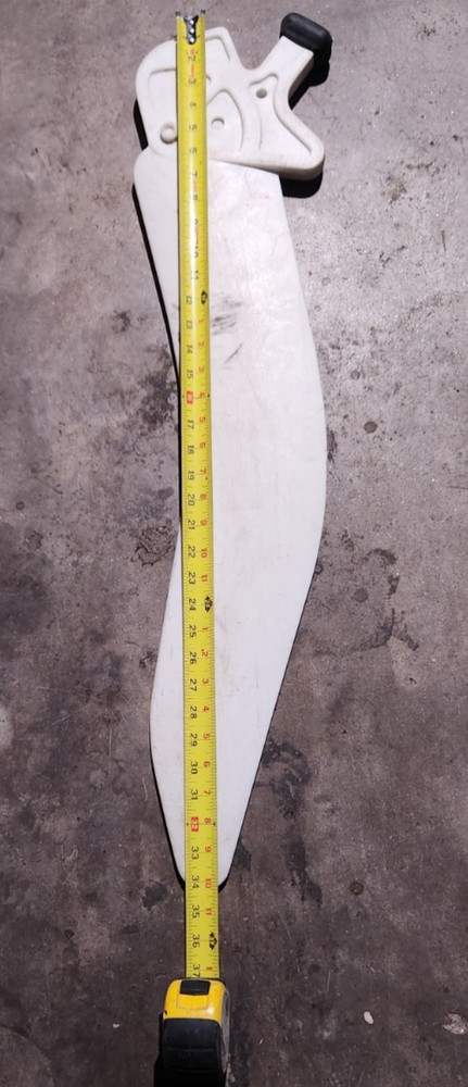 Windsurfing Center Fin White with Bumper Stop