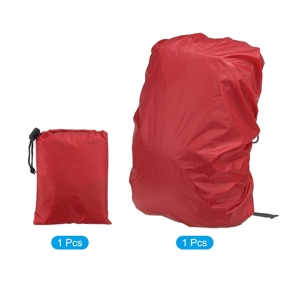 15-25L Backpack Rain Cover with Drawstring Bag, S, Red Checkered