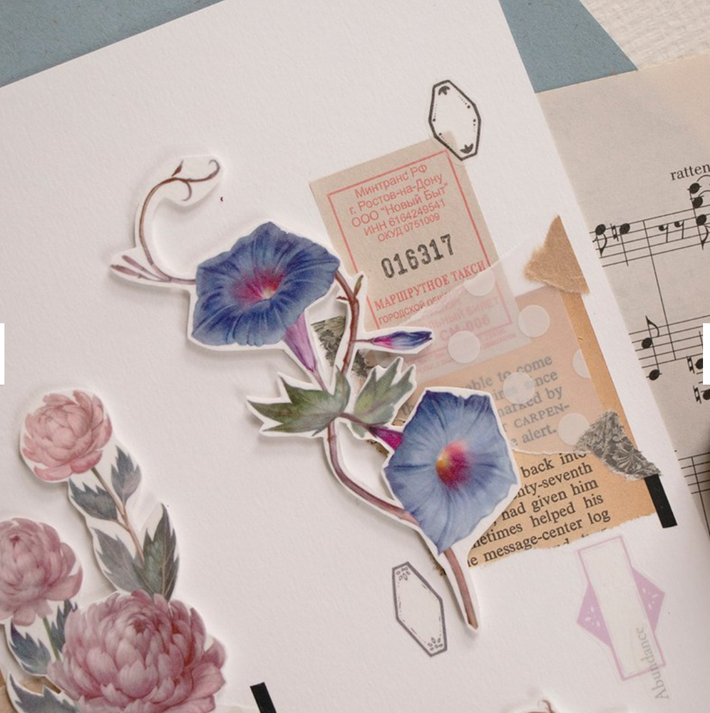 Loidesign Ipomoea & Peony "Qihua" Washi Tape SAMPLE LOOP