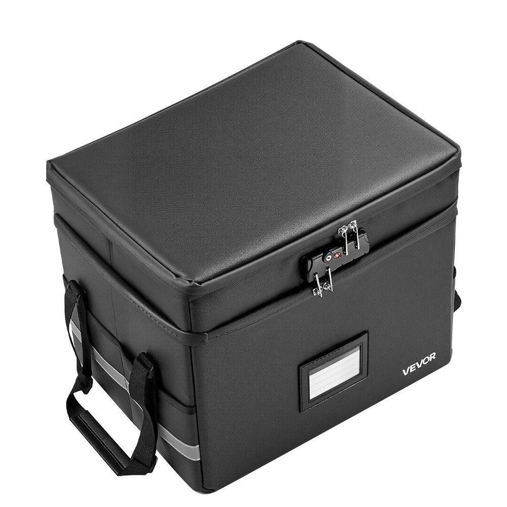 VEVOR Fireproof Document Box 1832 ℉ Heat Insulated Two-Layer File Box with Lock