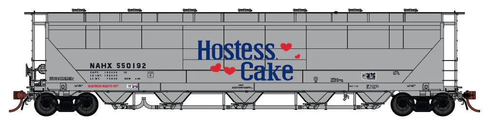 PRAIRIE SHADOWS HO NACC PD5000 Covered Hopper NAHX Wonder Bread Hostess 1982+