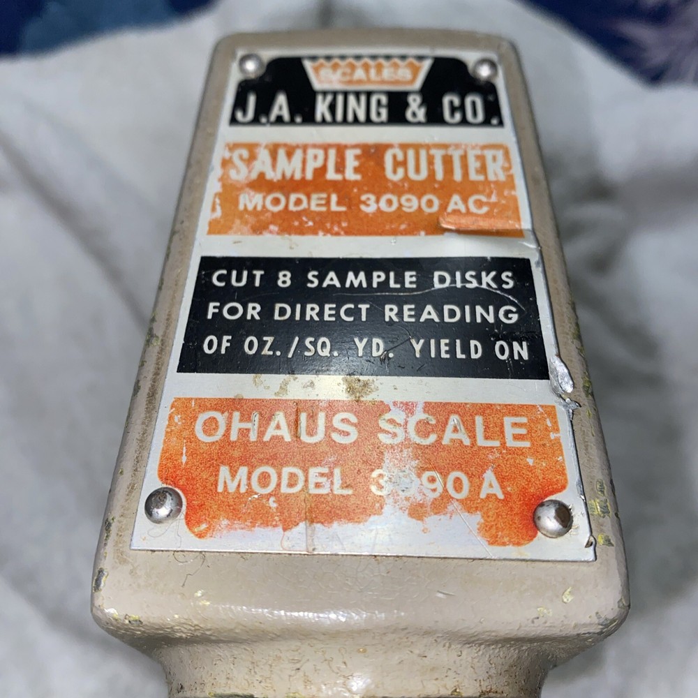 J.A. KING CO Mechanical Sample Cutter MODEL 3090AC
