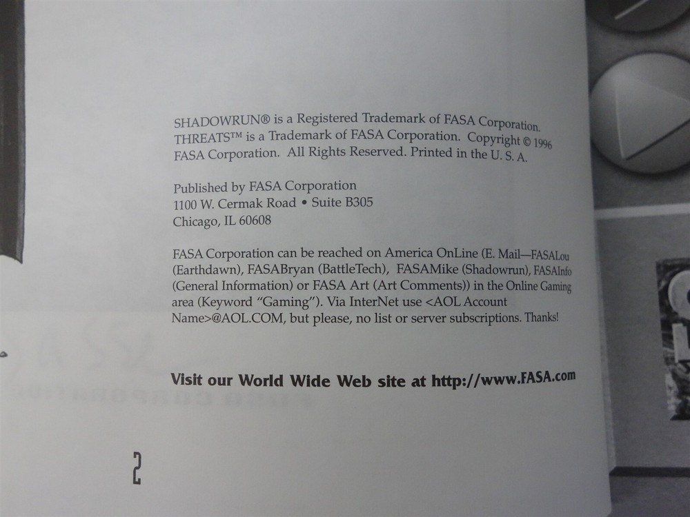 Shadowrun: Threats (FASA)