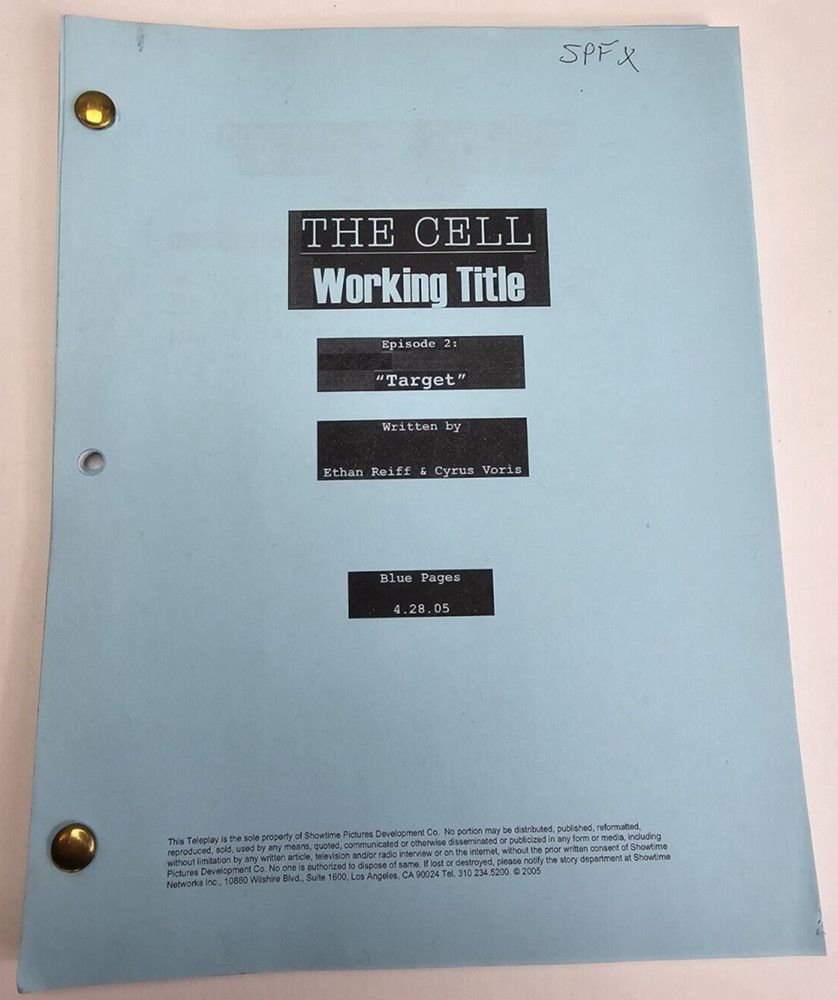 SLEEPER CELL / Ethan Reiff 2005 TV Script, Michael Ealy & Oded Fehr "Target"