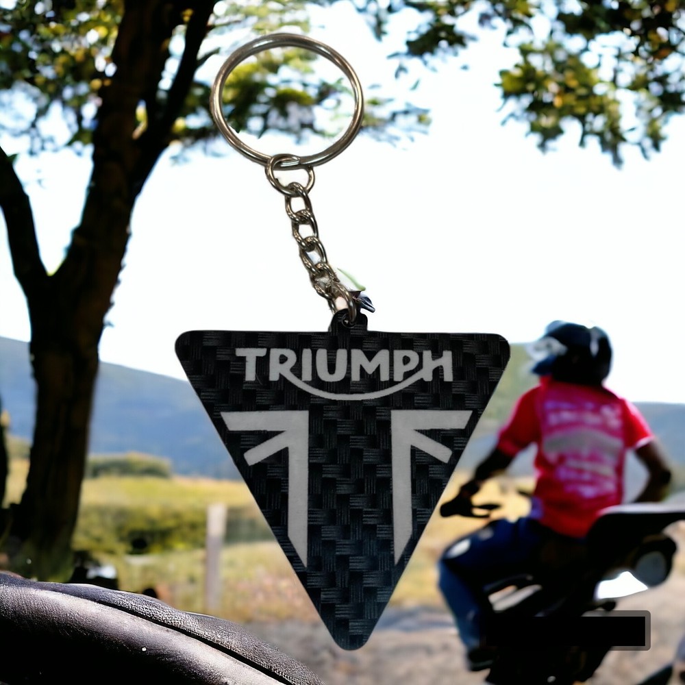 Triumph carbon keychain