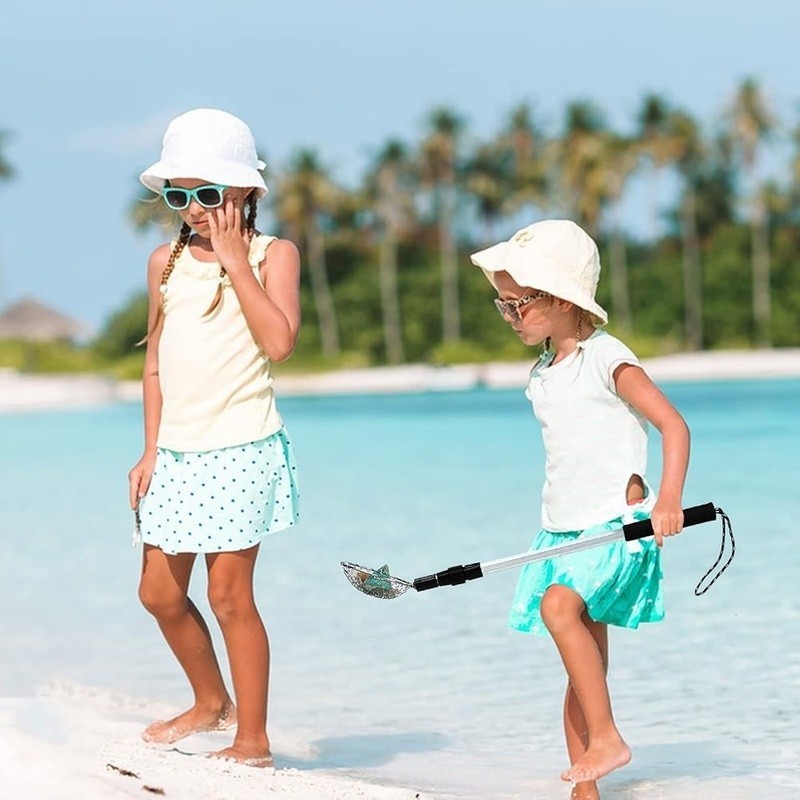 3 Pack Beach Sand Sifter Adjustable Telescoping Scoop Shell Collector Tool New