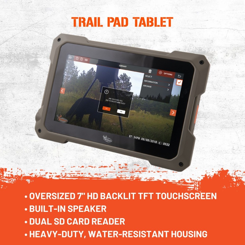 Wildgame Innovation Touchscreen Trail Pad Tablet with 12 Pack Memory Card Bundle